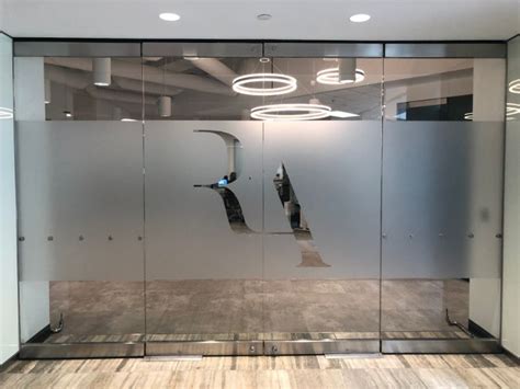 Irvine Etched And Frosted Glass Graphics Provide Privacy With An