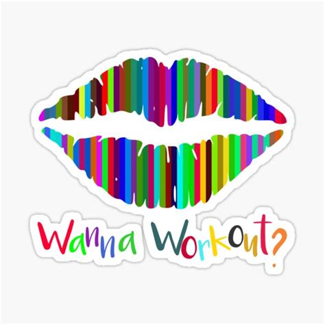 Wanna Workout Sexy Seductive Kiss Sticker For Sale By High Tee Redbubble