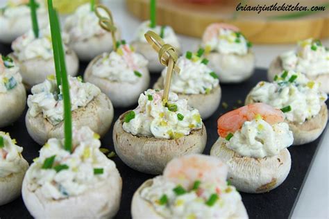 Champignons de Paris farcis aux Crevettes