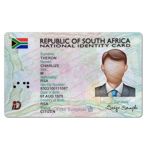 South African Id Card Template Id Card In South Africa Fake Template