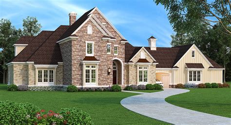 Fireplace details are included where applicable. 5 Bed 2-Story Traditional House Plan - 55182BR ...