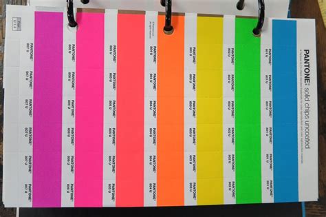 Looking Good Neon Pantone Color Chart Cream Pink Solid To Process Book
