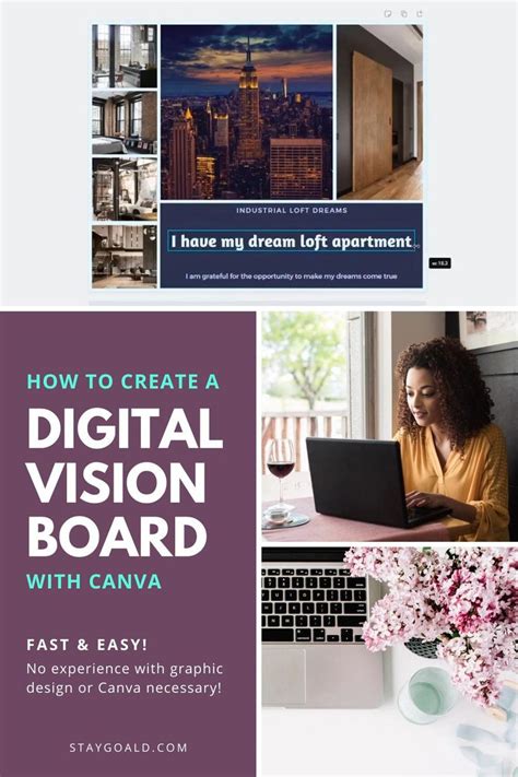 Create A Free Digital Vision Board Online With Canva Video Video