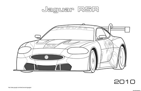 jaguar rsr  coloring pages printable