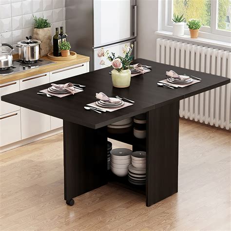 Dining Table With 2 Tires Storage3 In 1 Folding Kitchen Table Dining