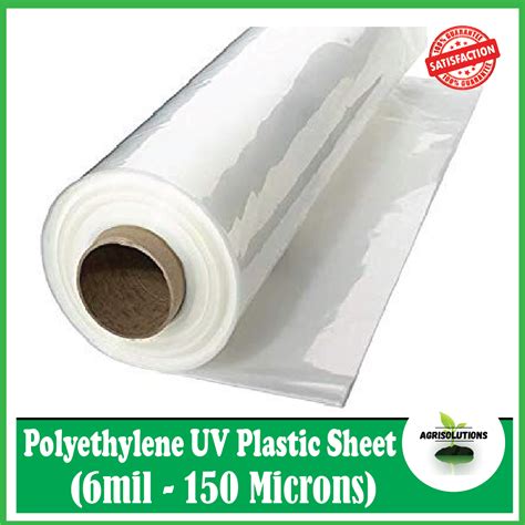 Polyethylene Uv Plastic Sheet 6 Mil 150 Microns 9ft X 1 Meter For Greenhouse Roofing