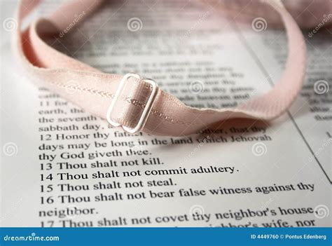 Thou Shalt Not Commit Adultery Stock Photo Image Of Contradict
