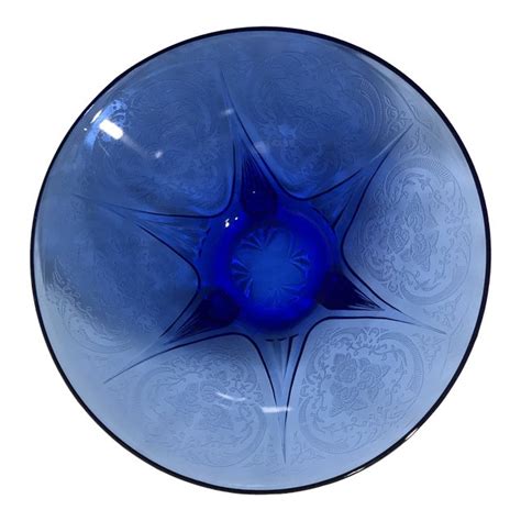 Royal Lace Cobalt Blue Depression Glass Bowl Chairish