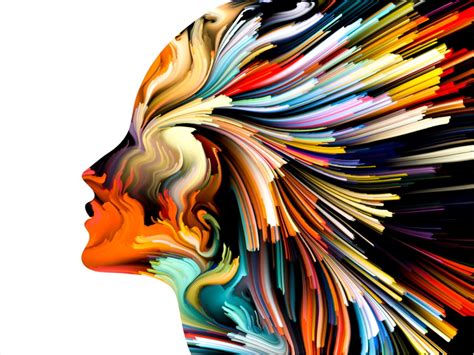 Artwork 2k Colorful Abstract Profile White Background Women Hd