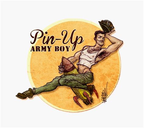 Fran Ilustración Pin Up Army Boy