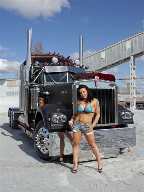 pin on beautiful women and big trucks