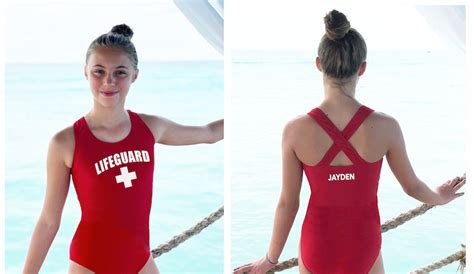 Girls Swimsuit Personalized Swimwear Lifeguard Style Etsy Uk