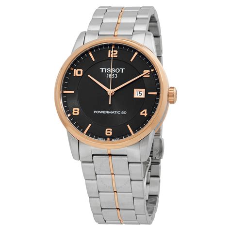 Tissot Luxury Automatic Anthracite Dial Two Tone Men S Watch T