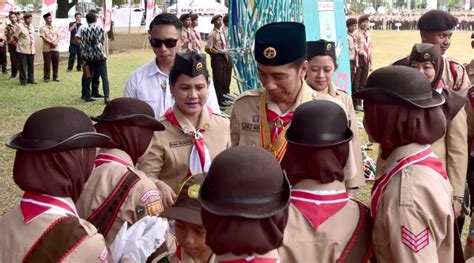 Presiden Hadiri Upacara Peringatan Hari Pramuka Ke 57 Di Cibubur