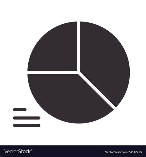 Statistics Diagram Report Element Silhouette Icon Vector Image