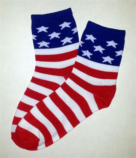 4th Of July Usa Flag Themed Crew Socks Sold By Socks And Souls Where We