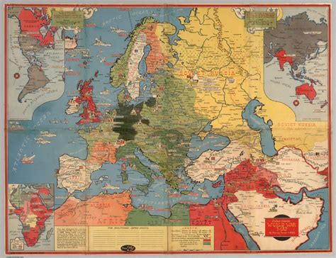 Dated Events World War Map By Stanley Turner 1942 Map Ww2 Europe