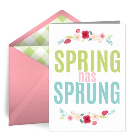 Spring Has Sprung | Free Spring eCard, Spring Card, Spring Greeting | Punchbowl