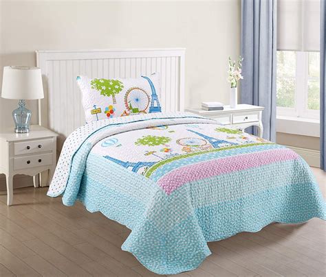 Marcielo 2 Piece Kids Bedspread Quilts Set Throw Blanket For Teens Boys