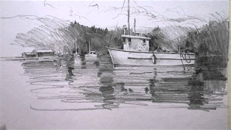 Pencil Drawings Of Fishing Boats