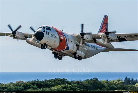 1720 Usa Coast Guard Lockheed C 130h Hercules At Molokai Airport