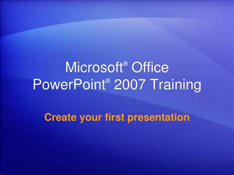 Ppt Microsoft Office Powerpoint 2007 Training Powerpoint