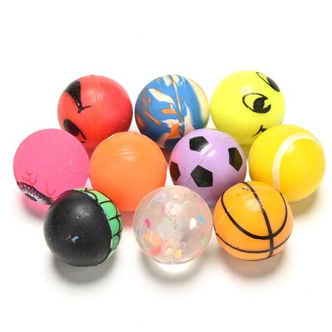 10pcs Funny Toy Balls Mixed Super Bouncy Ball Child Elastic Rubber Ball