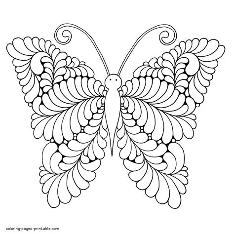 Unusual Butterfly Adult Coloring Pages Coloring Pages Printablecom