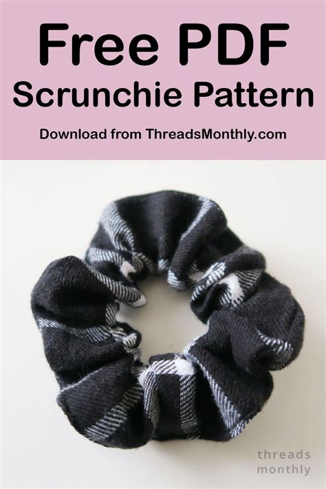 #3 downloading pdf sewing patterns. FREE Scrunchie Sewing Pattern | Printable PDF Template in ...