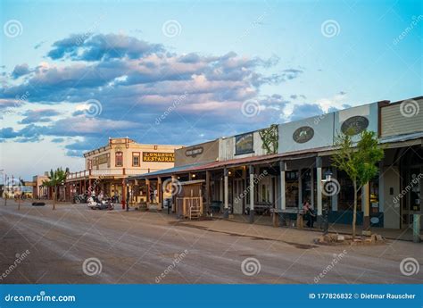Allen Street In Tombstone Arizona At Dusk Editorial Photography Image