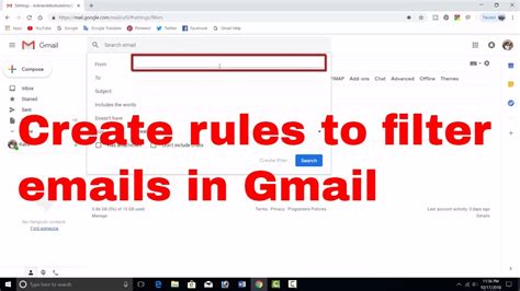 Create Rules To Filters Your Emails In Gmail Export Filters Import