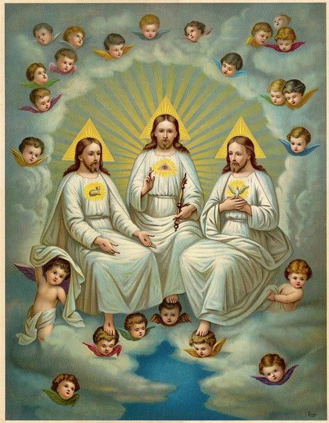 A Depiction Of The Holy Trinity Drawing By Mary Evans Picture Library