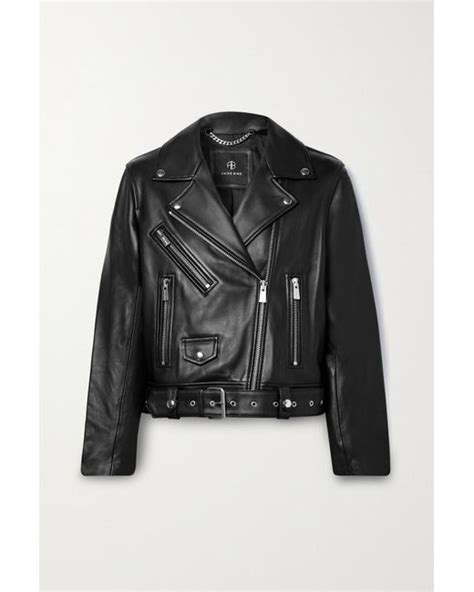 Anine Bing Benjamin Leather Biker Jacket In Black Lyst