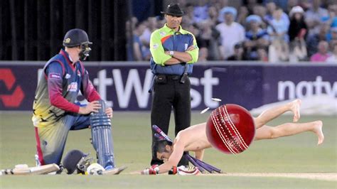 The Boldest Streaker Ever Naked Cricket Fan Gets More Than Just Leg