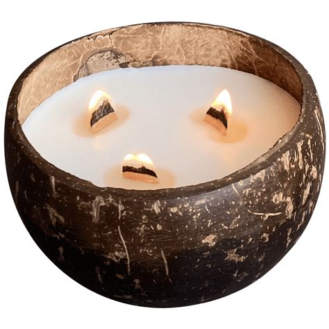 scented candles in coconut shell wooden wick candle for home scented soy candles orange