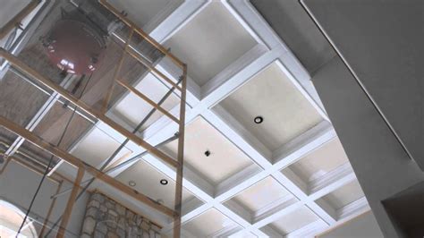 We're putting a coffered ceiling up into one of the rooms in our house. coffered ceiling - YouTube