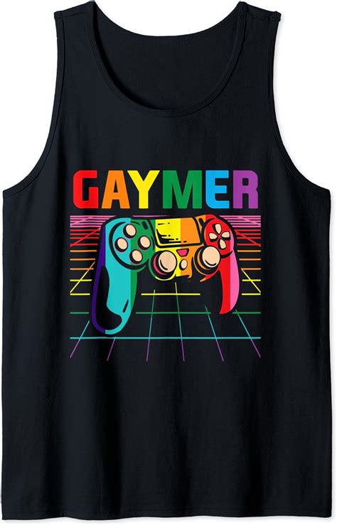 Gaymer Gay Pride Flag Lgbt Gamer Lgbtq Gaming Gamepad Tank Top Designed