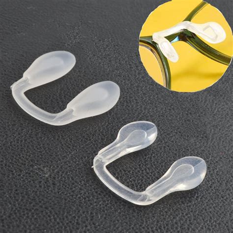 10pcs U Shape Silicone Conjoined Eyeglass Soft Nose Pads For Glasses