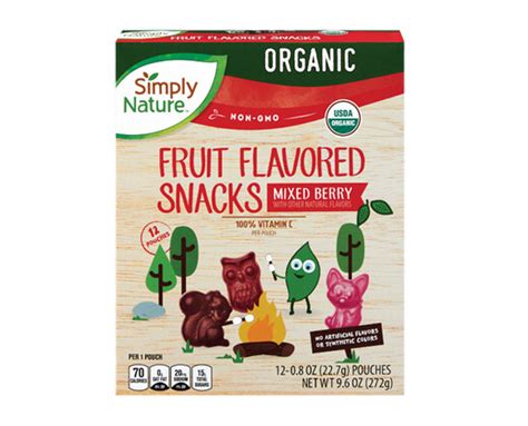 Organic Fruit Snacks Simply Nature Aldi Us