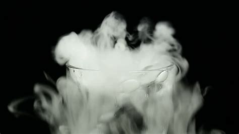Boiling Dry Ice In A Water With Dense Vapor Hd 1080p Stock Footage