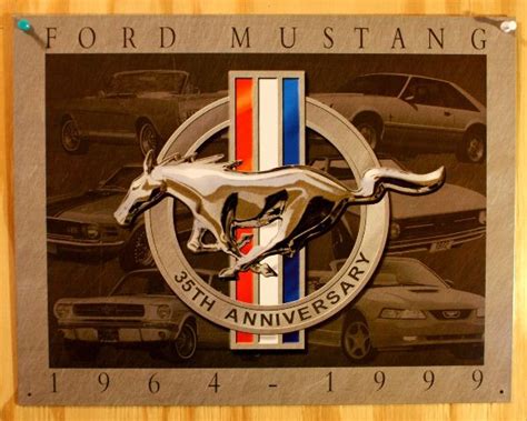 Ford Mustang 35th Ann Tin Sign Gt 50 Boss Fastback Shelby Pony Muscle