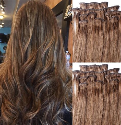 22 Clip In Hair Extensions Real Human Hair 100 Gram Clip On For Full Head 7 Pieces 14 Remy