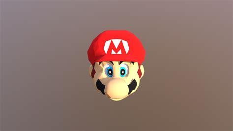 Nintendo 64 Super Mario 64 Marios Head 3d Model By Chuckbone
