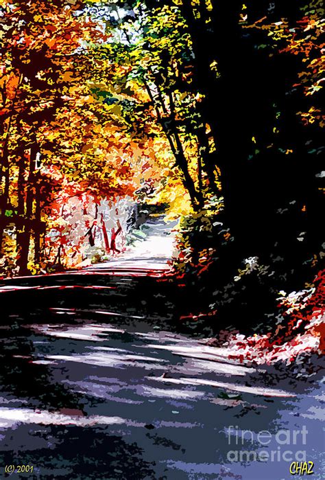 Country Road In Autumn Painting By Chaz Daugherty Fine Art America