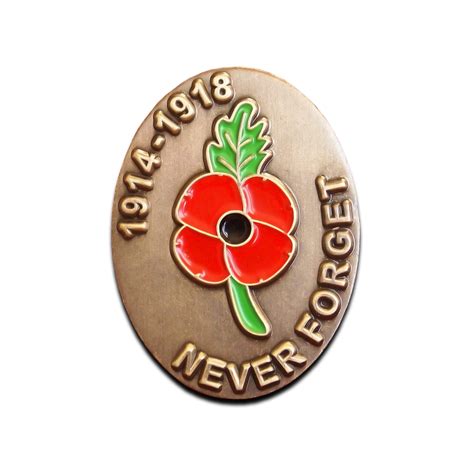 Buy Red Poppy Badge Set In Luxury Presentation Box Lest We Forget Pin