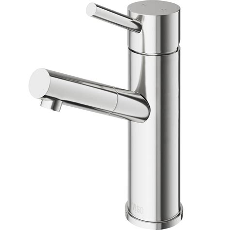 Rated to meet or exceed calgreen criteria, which helps to conserve water in the average home by at least 20 percent. VIGO Single Hole 1-Handle Bathroom Faucet in Brushed ...