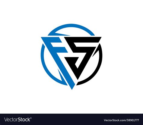 Fs Logo Design Royalty Free Vector Image Vectorstock