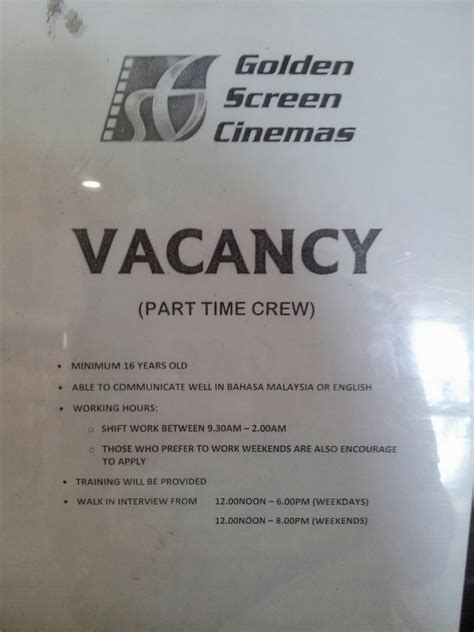 Part time jobs in malaysia for international students. Jobs Malaysia: Job Vacancy with GSC Melaka