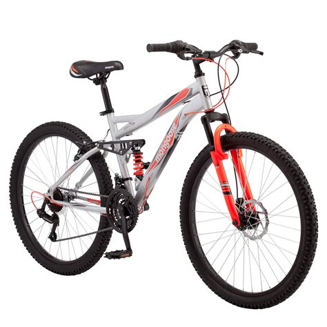 Mongoose 26 Bedlam 21 Speed Shimano Full Suspension Mens Mountain Bike