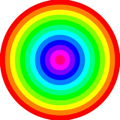 Clipart 12 Color Rainbow Circles
